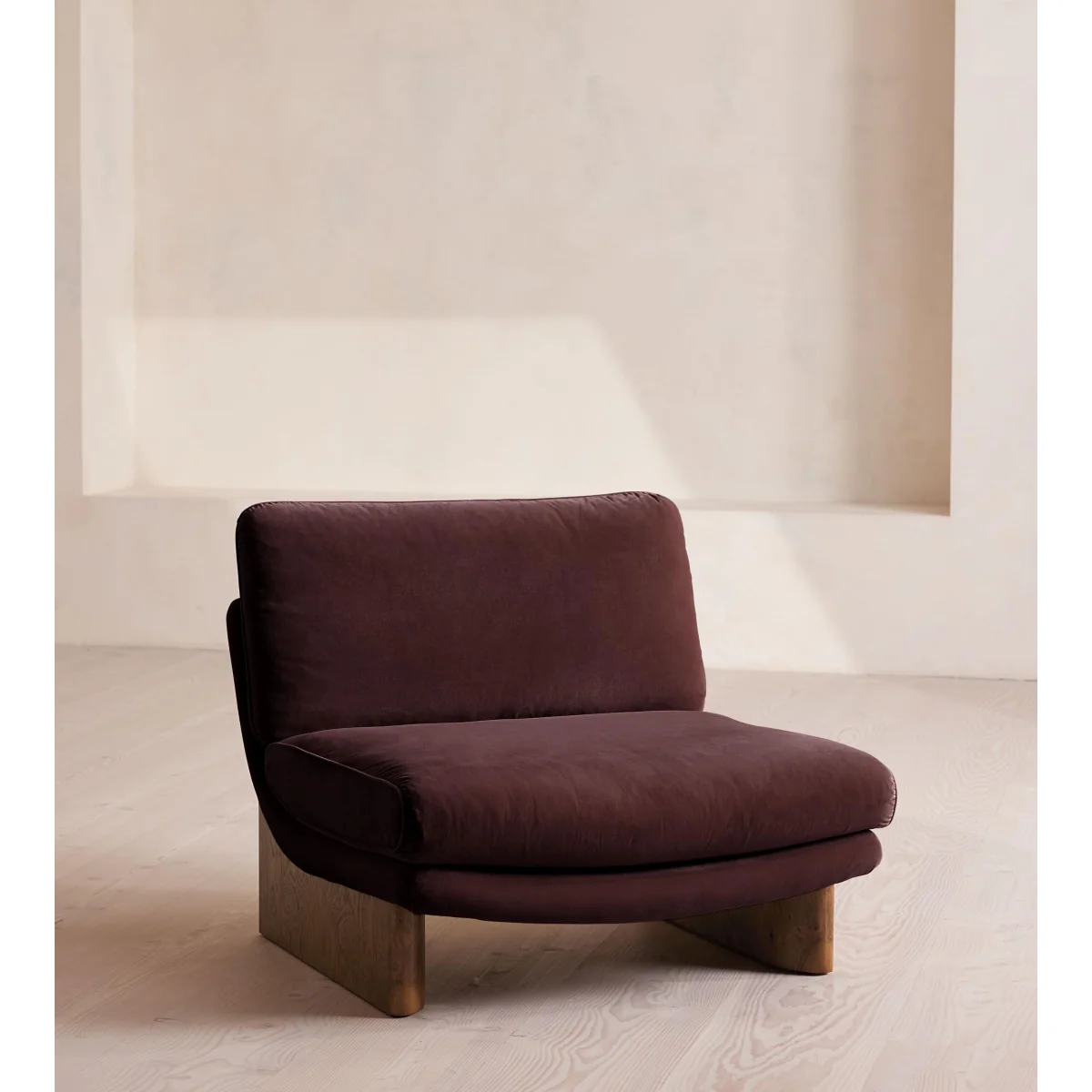 Tellis Chair, Velvet, Aubergine, UK – image 3