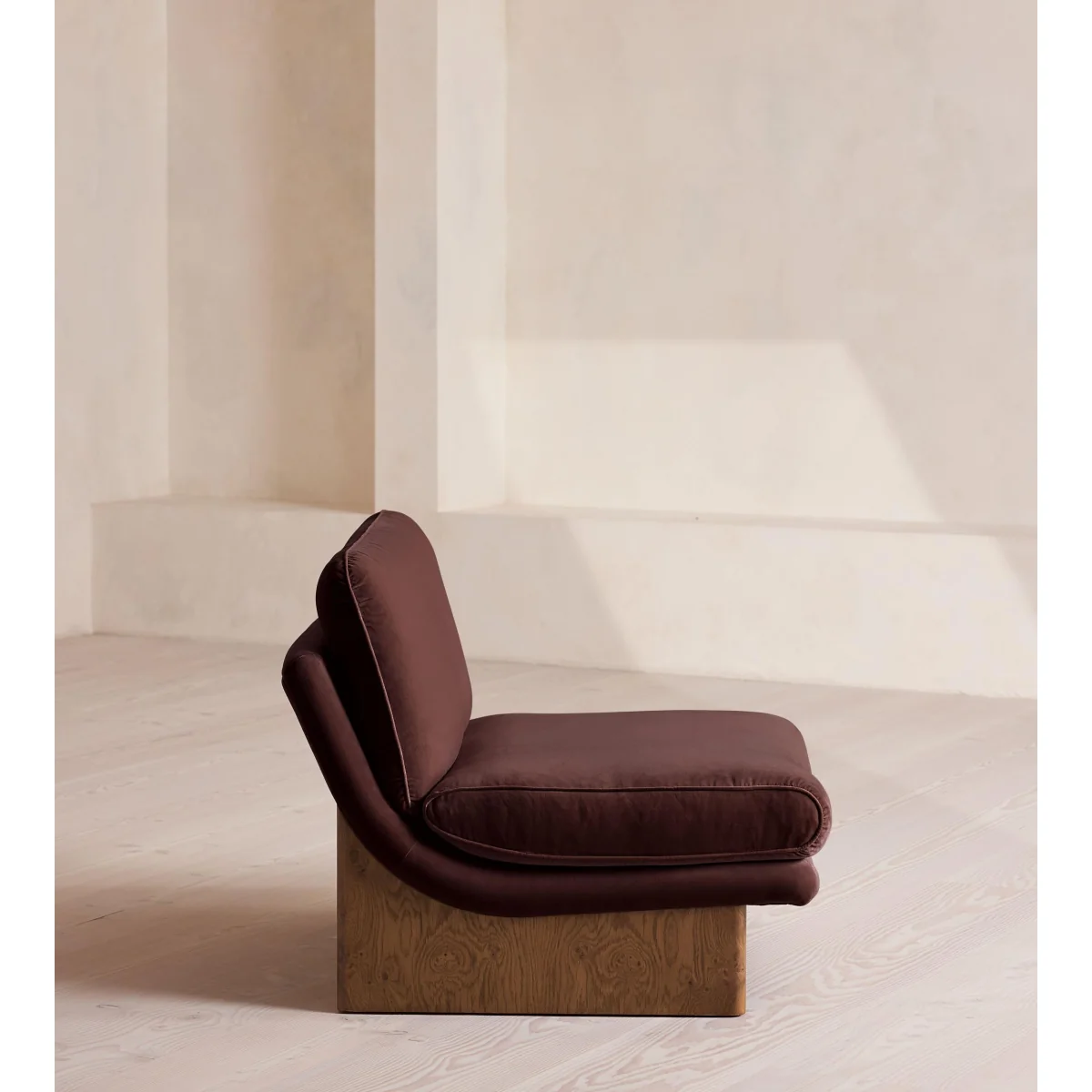 Tellis Chair, Velvet, Aubergine, UK – image 4