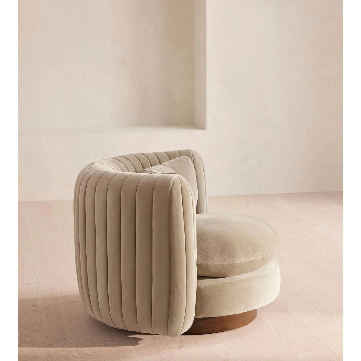 Vivienne Armchair, Velvet, Oyster, UK – image 4