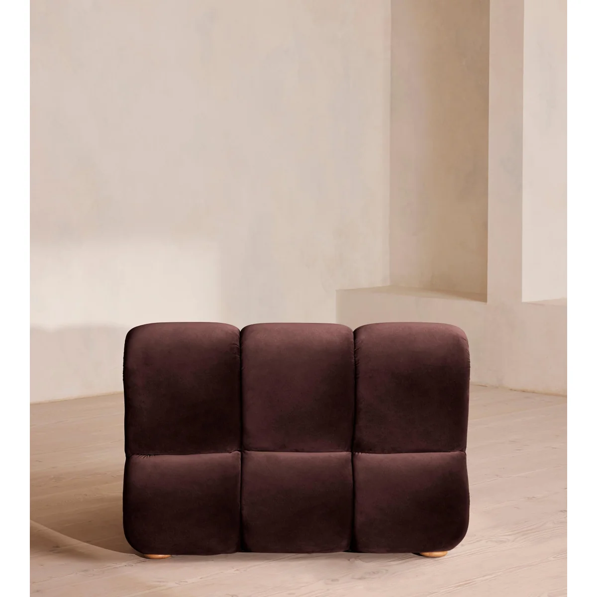 Noelle Modular Armchair, Velvet, Aubergine, UK – image 5