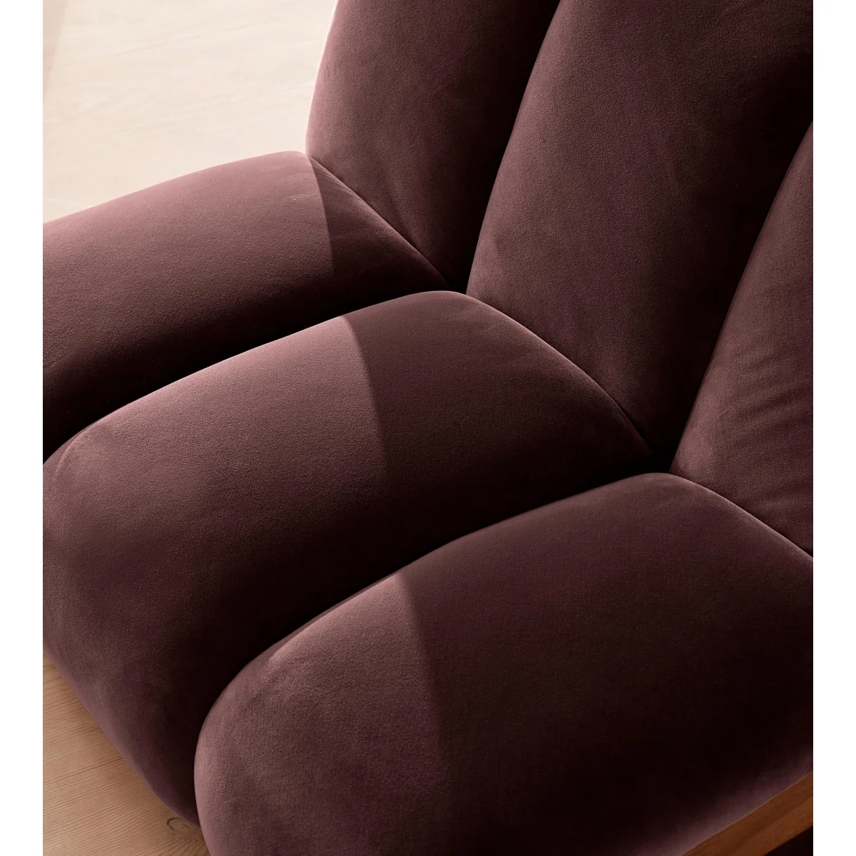 Noelle Modular Armchair, Velvet, Aubergine, UK – image 6