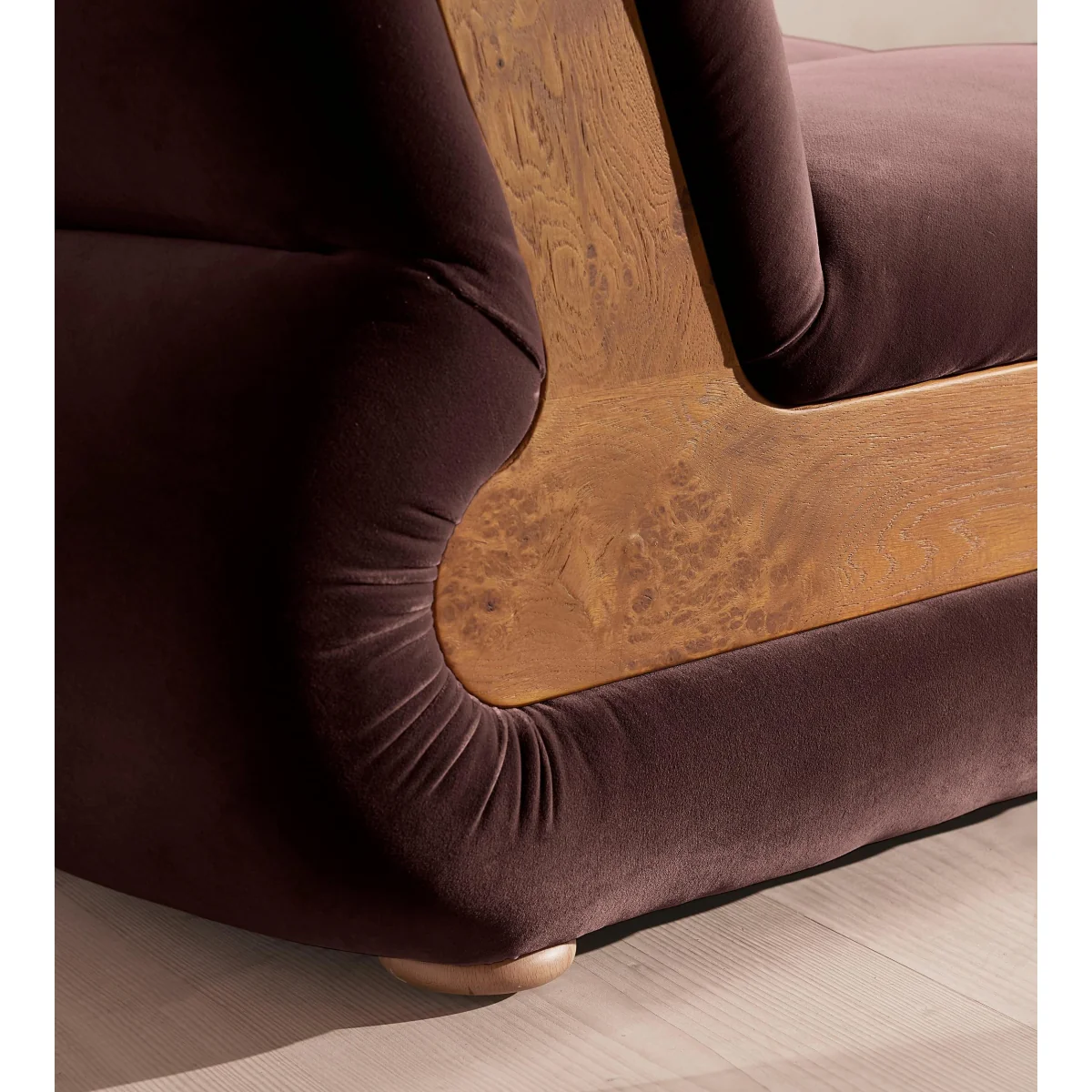 Noelle Modular Armchair, Velvet, Aubergine, UK – image 7