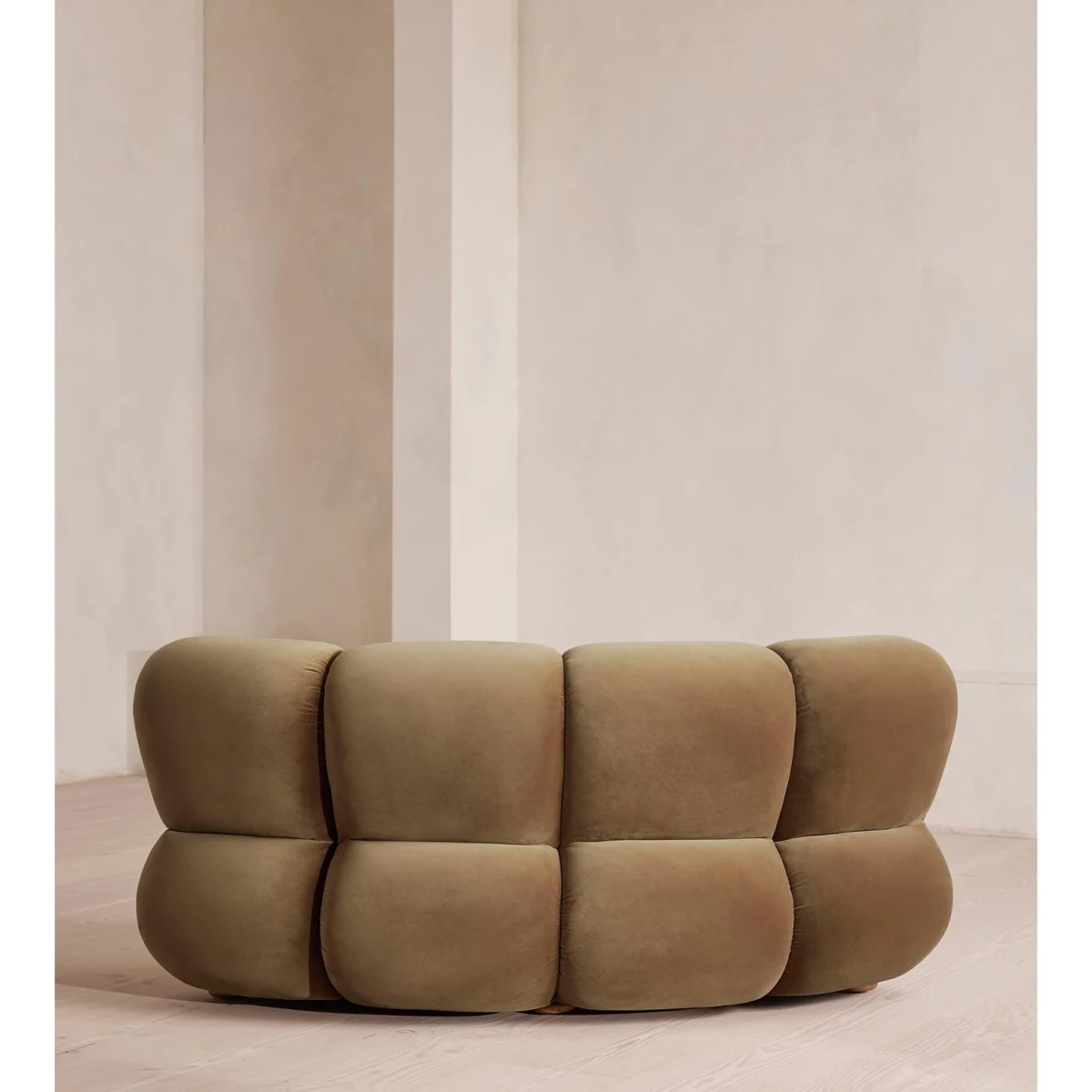 Noelle Modular Curved Armchair, Velvet, Truffle, UK – image 5