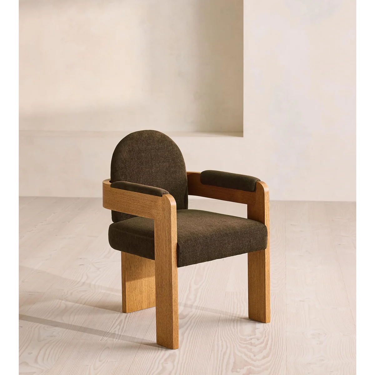 Emerson Dining Chair, Linen Chenille, Chocolate, UK – image 2