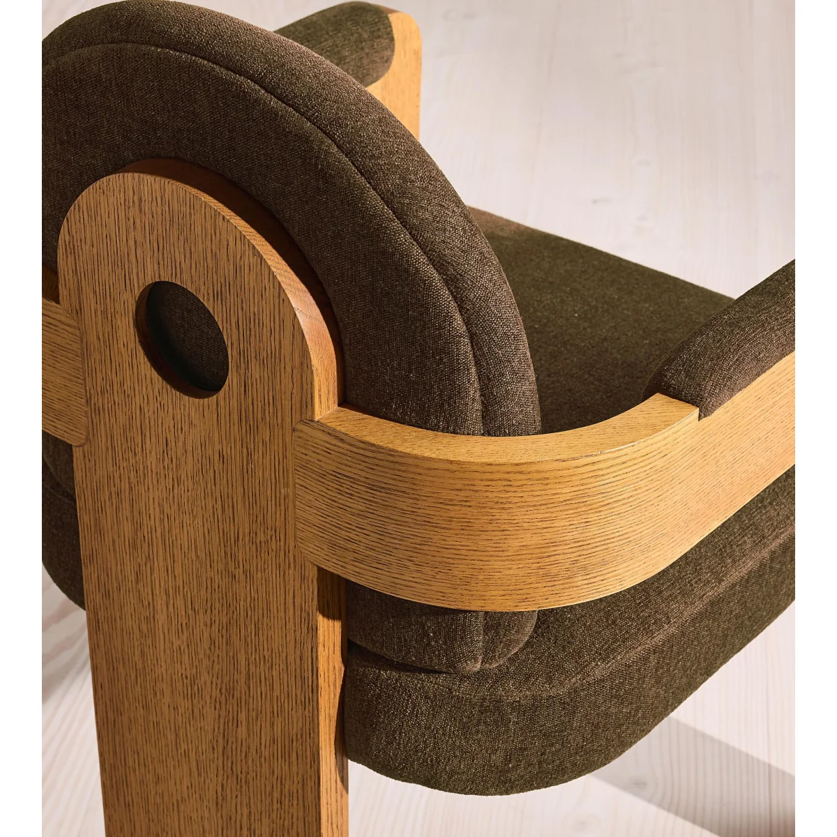 Emerson Dining Chair, Linen Chenille, Chocolate, UK – image 6