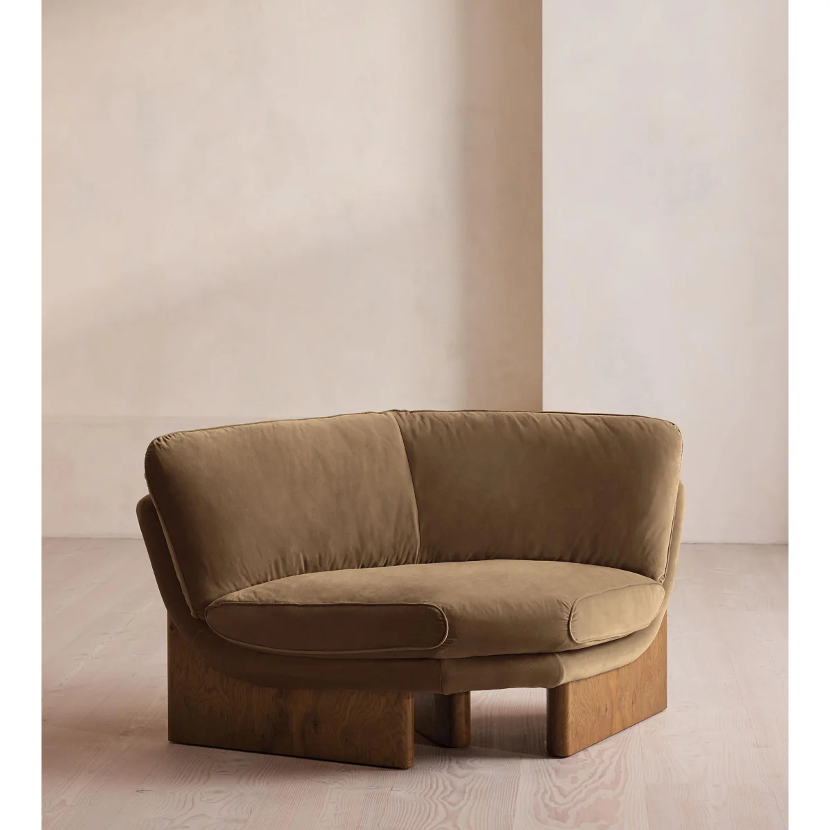 Tellis Corner Chair, Velvet, Truffle, UK – image 3