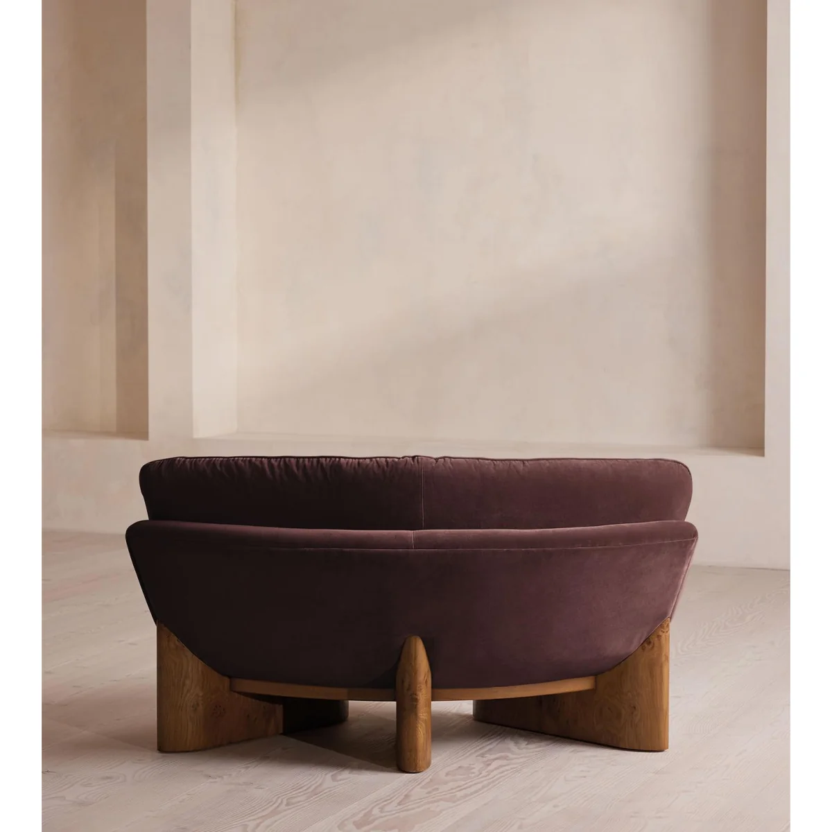 Tellis Corner Chair, Velvet, Aubergine, UK – image 5