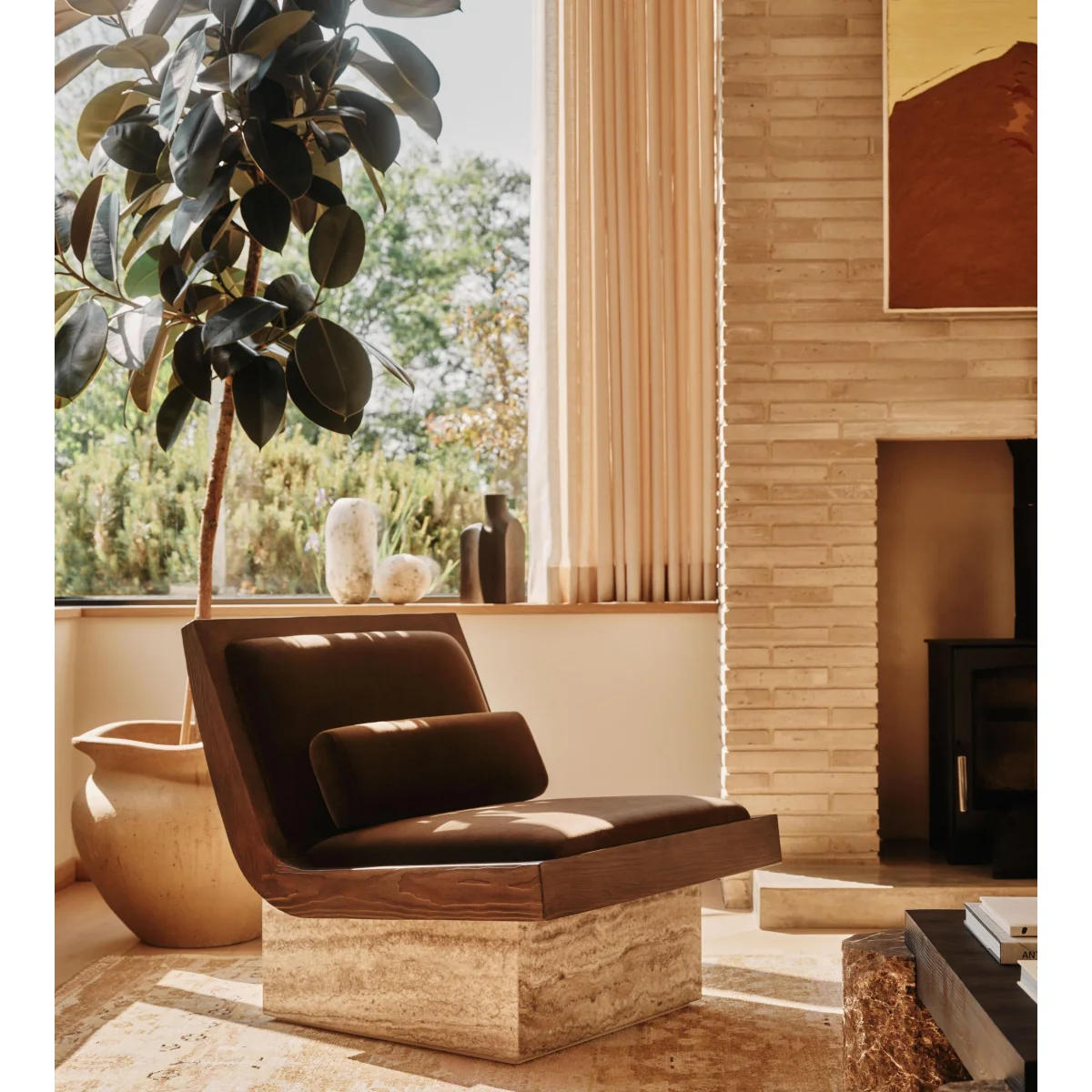 Danilo Armchair, Velvet, Chocolate UK – image 2
