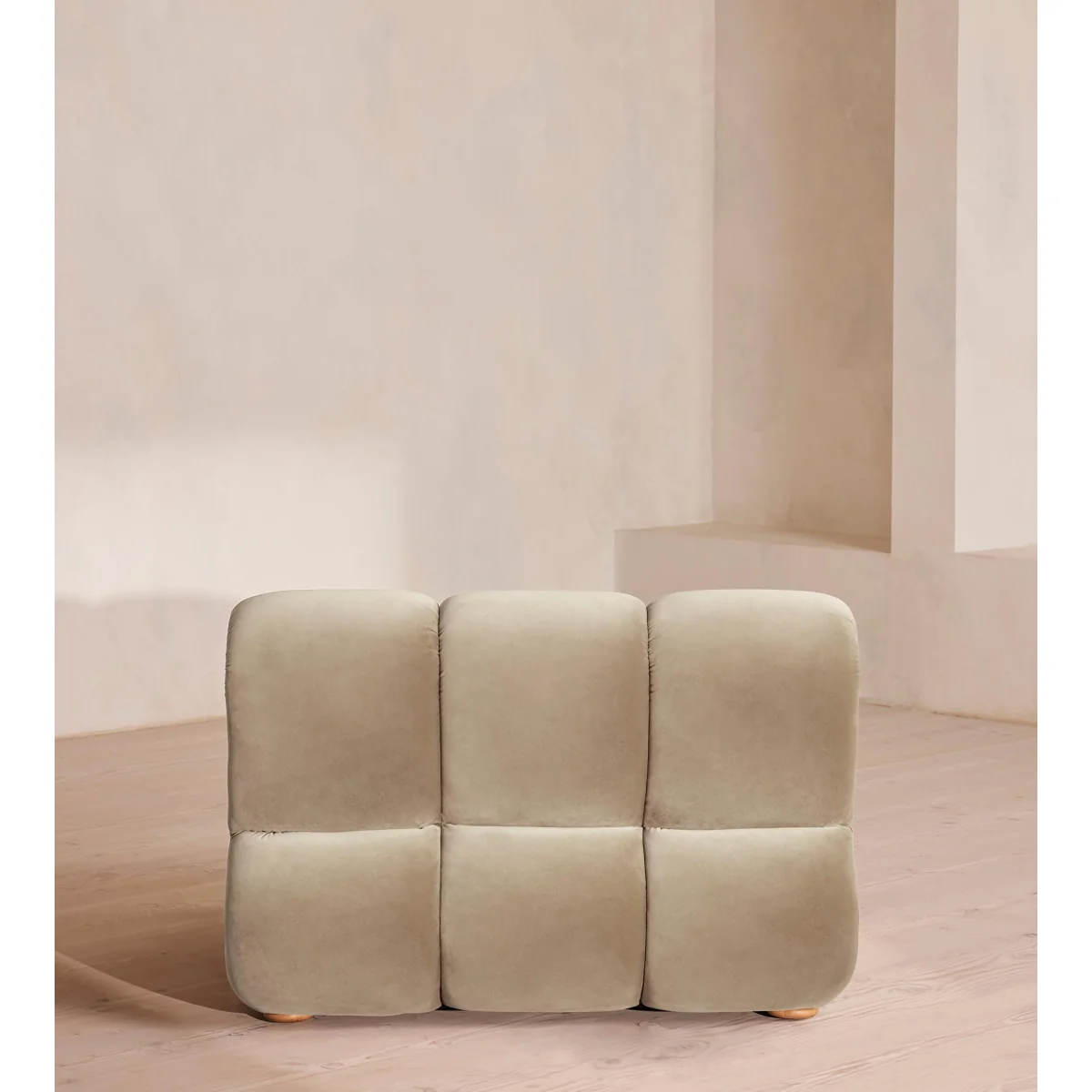 Noelle Modular Armchair, Velvet, Oyster, UK – image 5