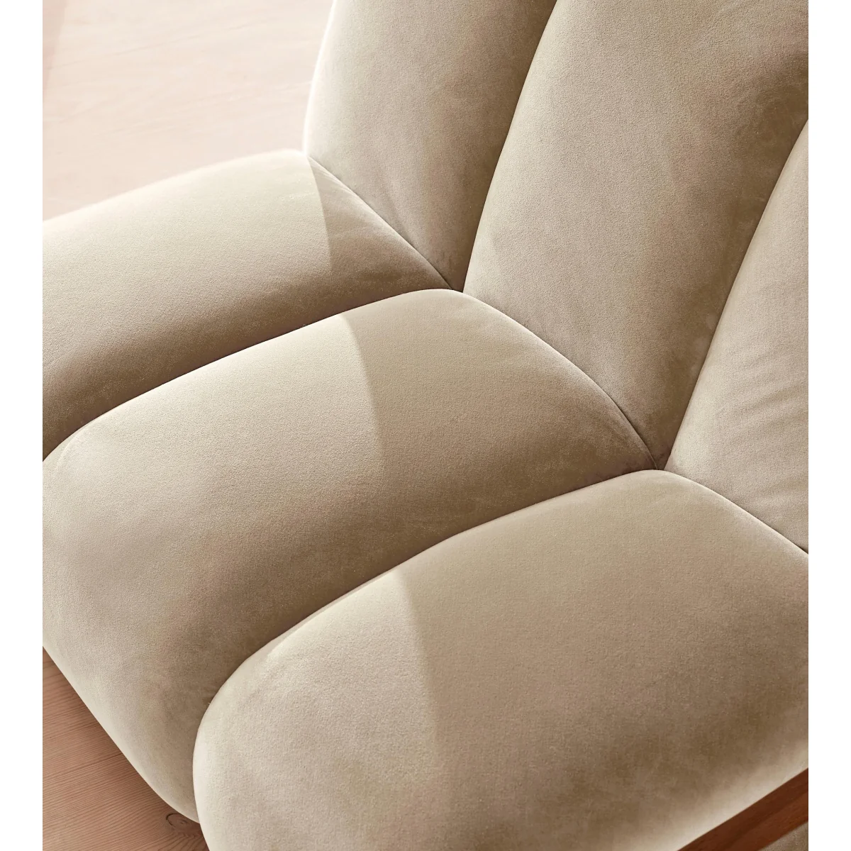 Noelle Modular Armchair, Velvet, Oyster, UK – image 6