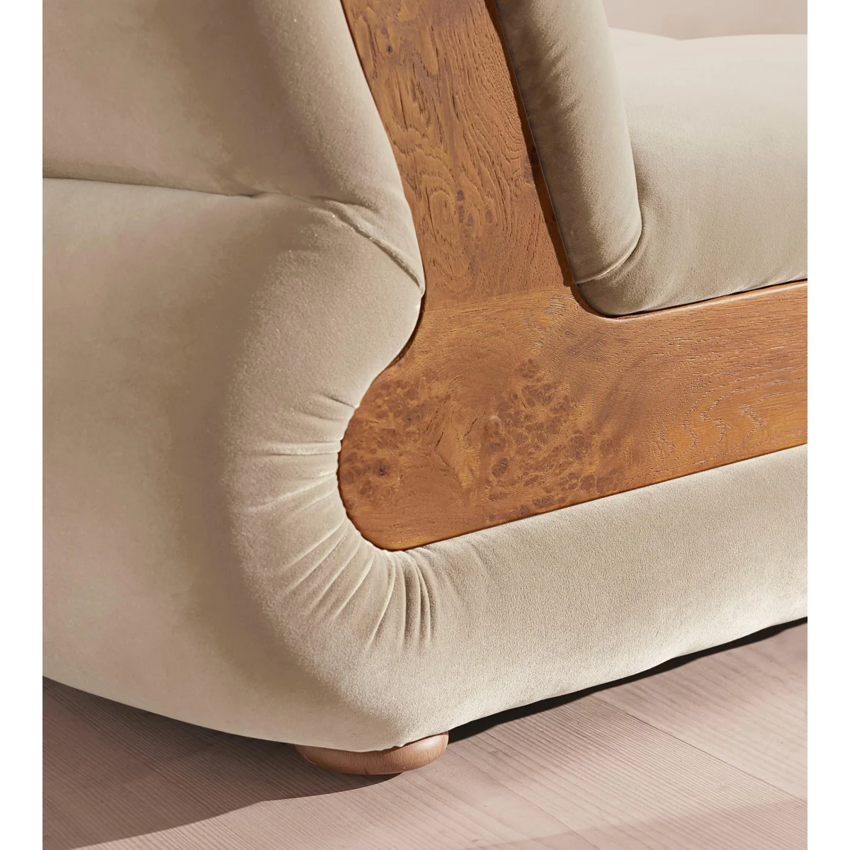 Noelle Modular Armchair, Velvet, Oyster, UK – image 7