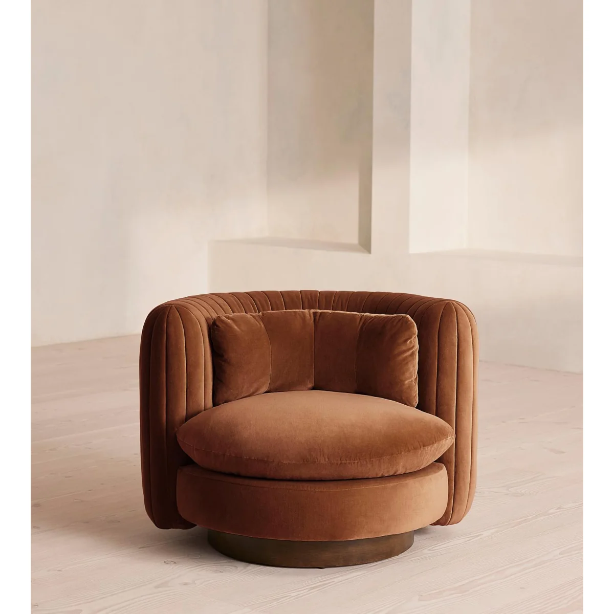 Vivienne Armchair, Velvet, Cinnamon, UK – image 3