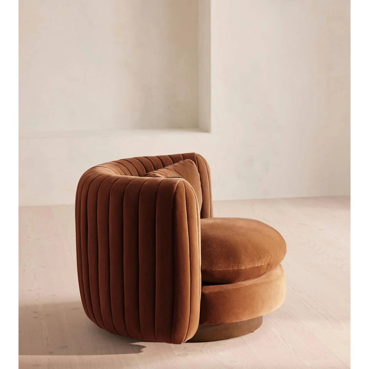 Vivienne Armchair, Velvet, Cinnamon, UK – image 4