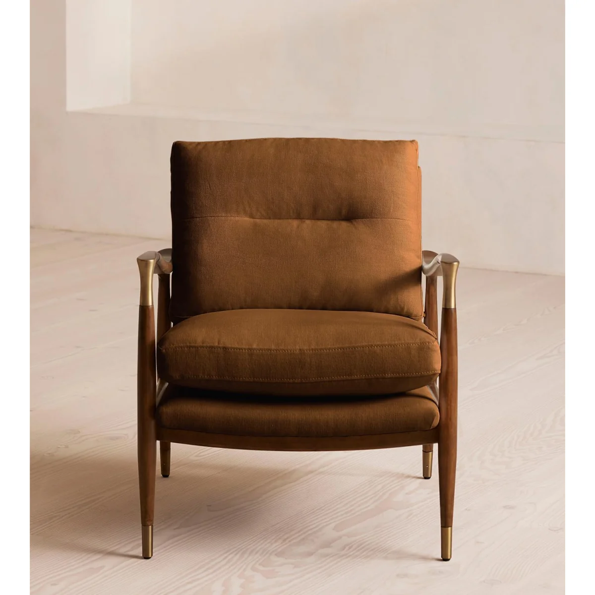 Theodore Armchair, Linen, Terracotta, UK – image 3