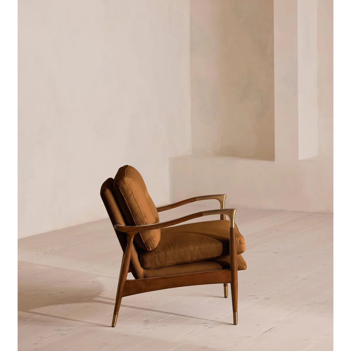 Theodore Armchair, Linen, Terracotta, UK – image 4