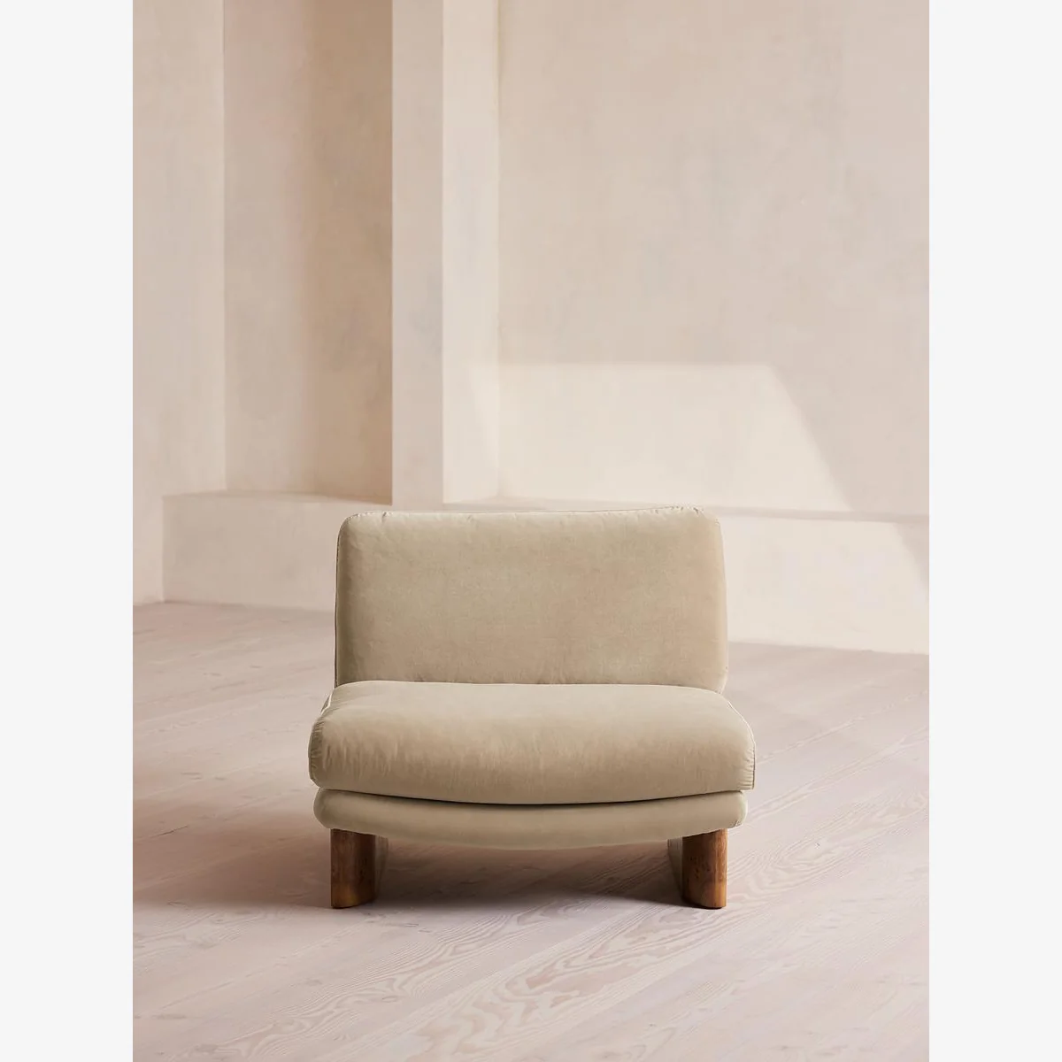 Tellis Chair, Velvet, Oyster, UK – image 1