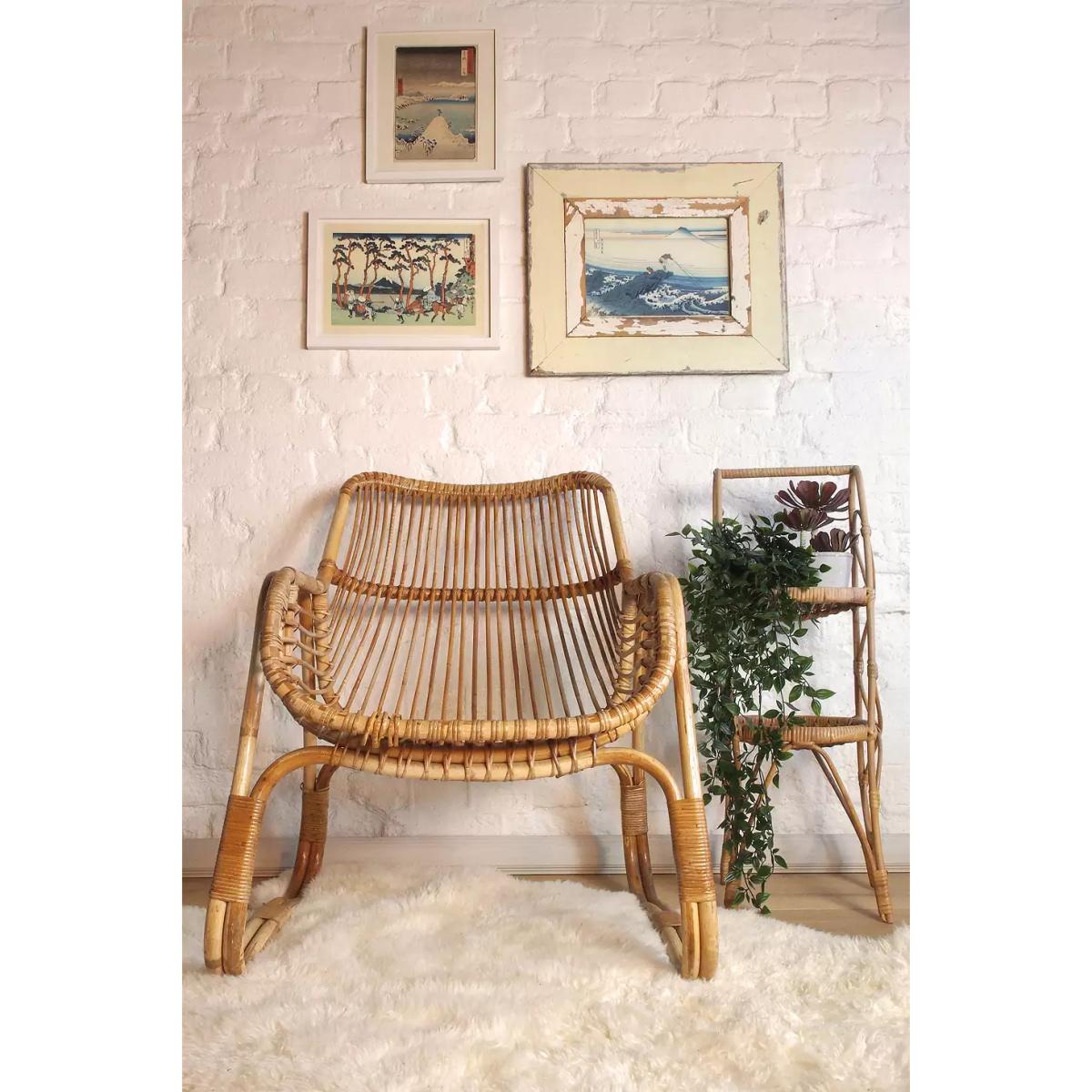 Urban Renewal Vintage Cane Tub Chair - Neutral 77cm x 59cm x 73cm at Urban Outfitters – image 2