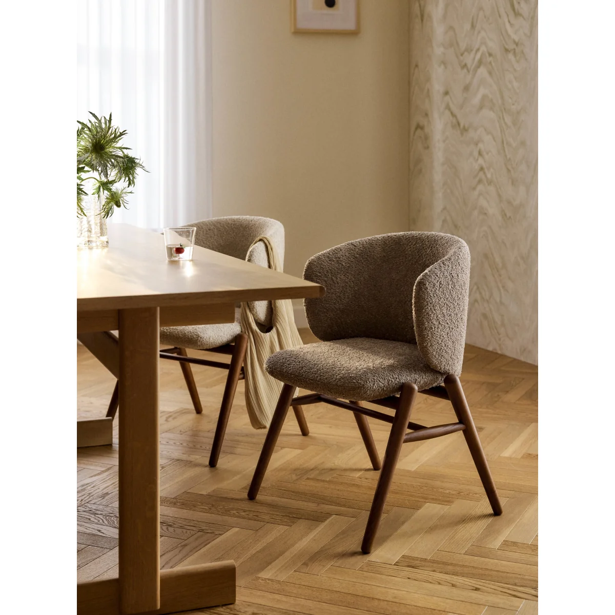 Upholstered Teddy Bouclé Dining Chair Kris – image 7
