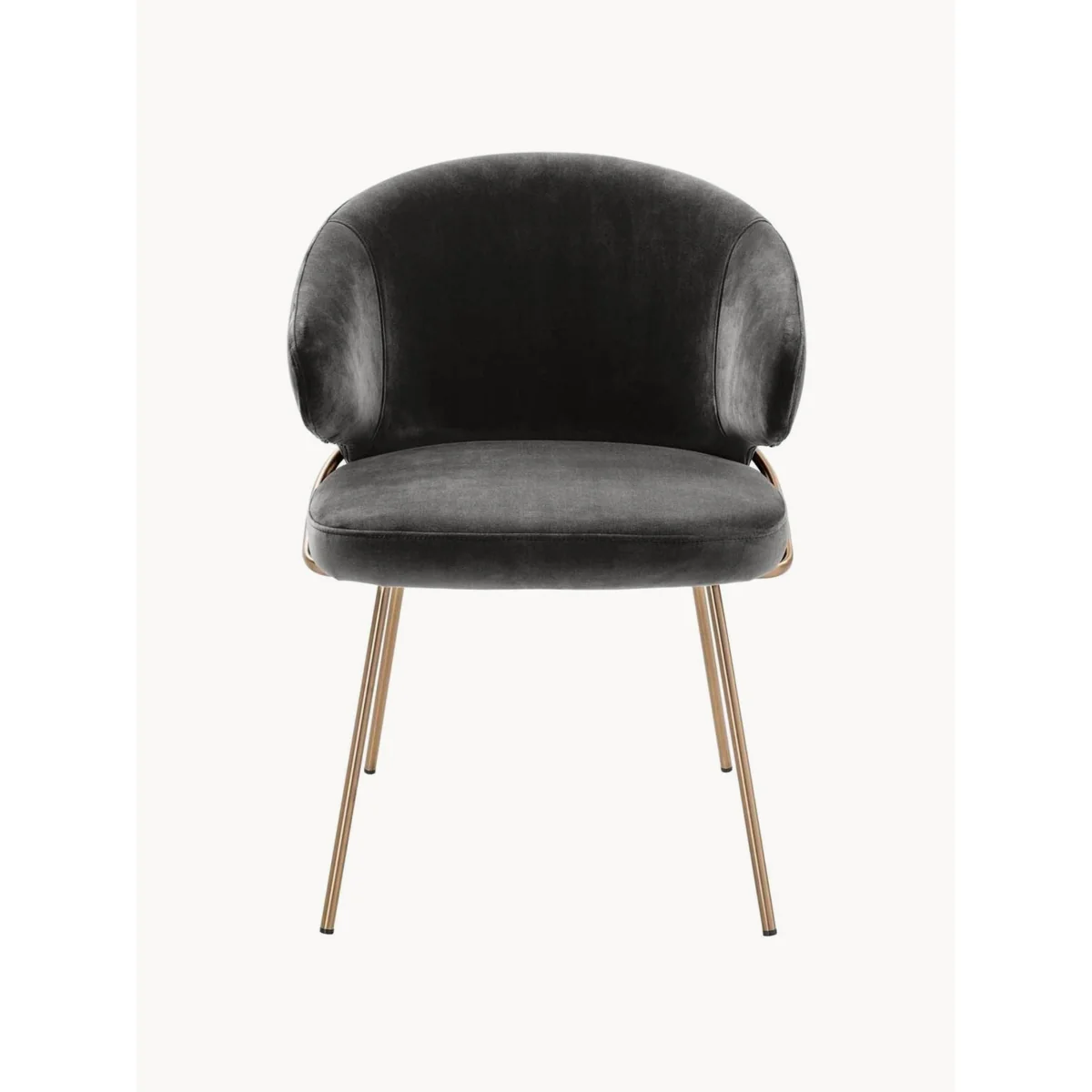 Velvet Dining Chair Kinley with Armrest – image 2