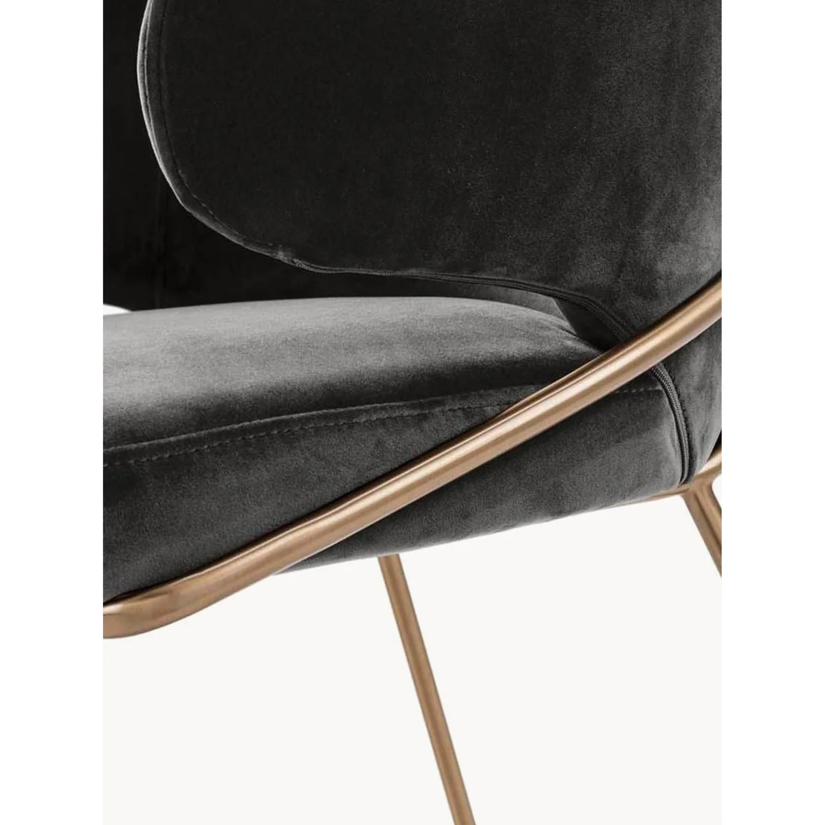 Velvet Dining Chair Kinley with Armrest – image 7
