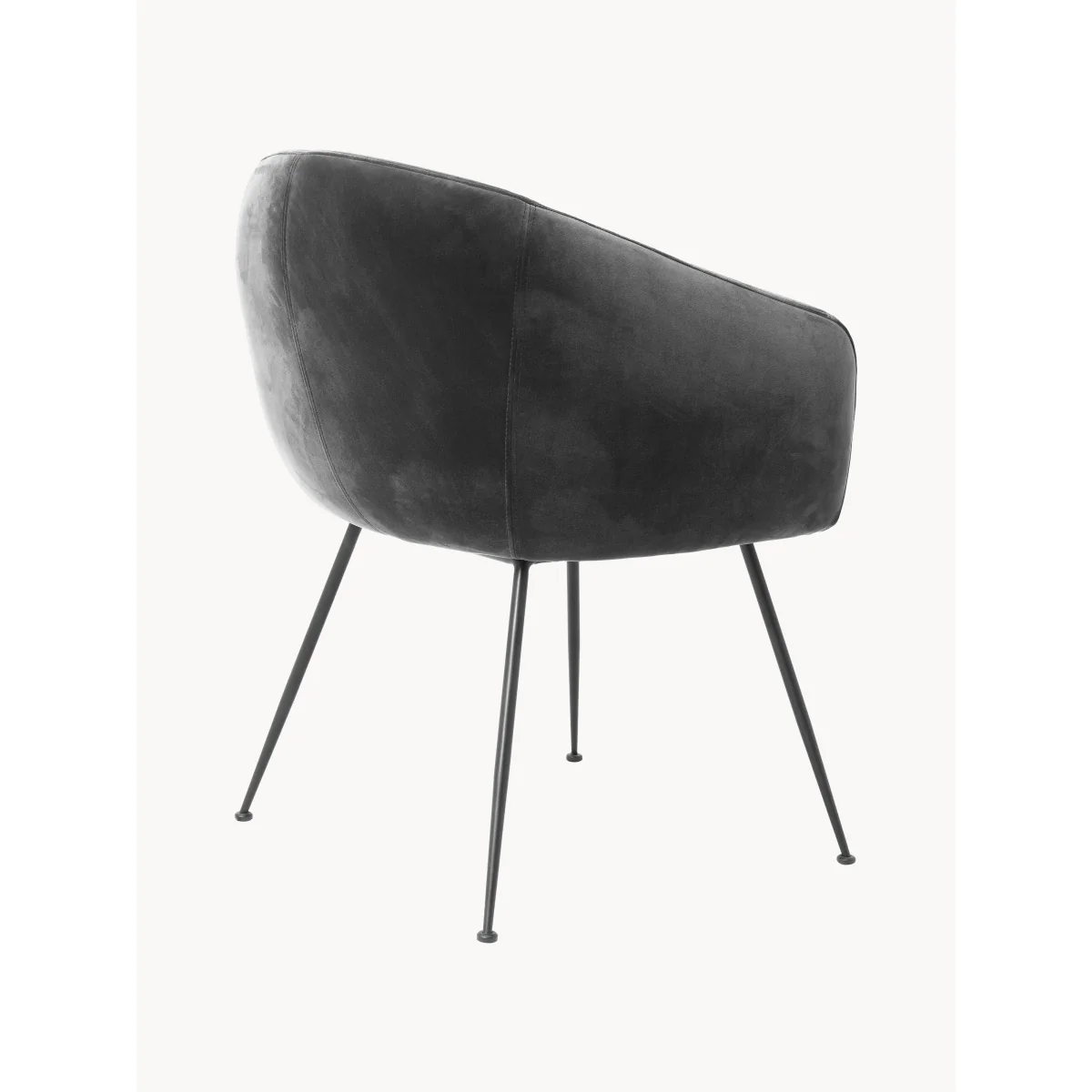 Velvet Dining Chair Elbury with Armrests – image 3