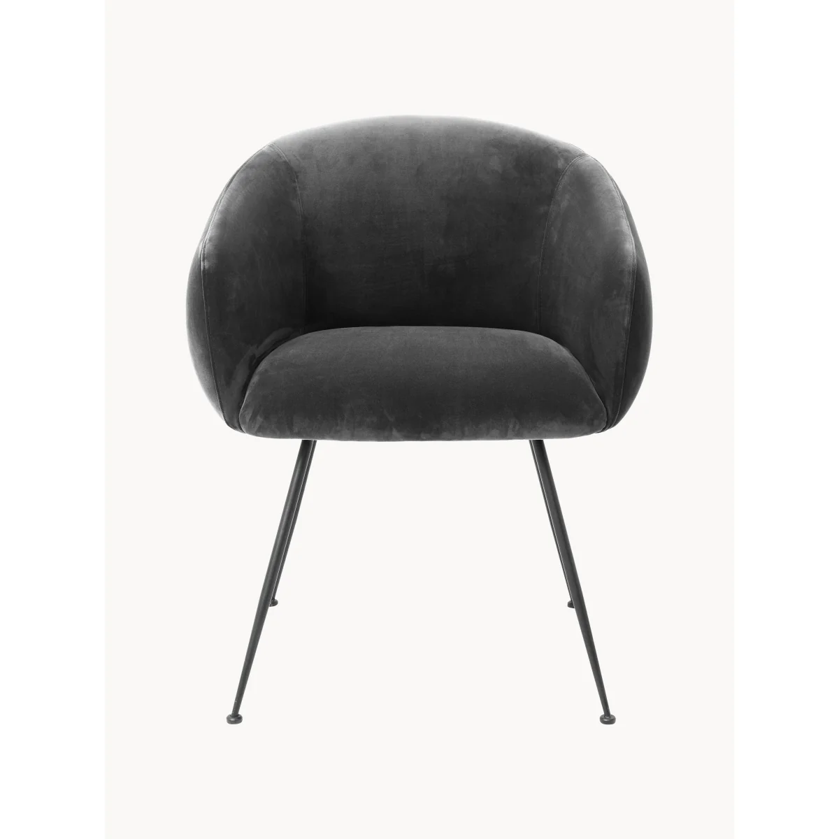 Velvet Dining Chair Elbury with Armrests – image 5