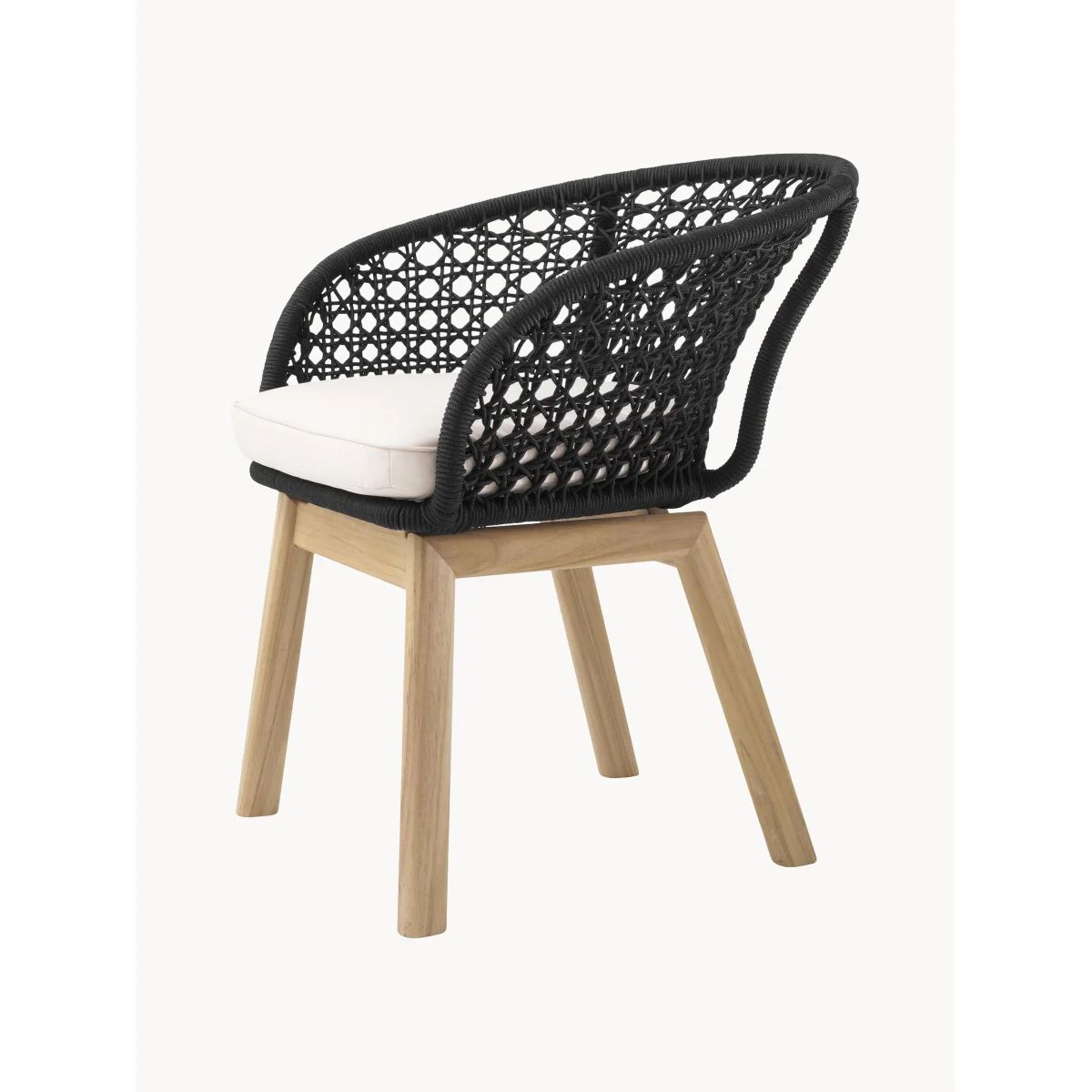 Teak Wood Garden Dining Chair Trinity with Armrests – image 4