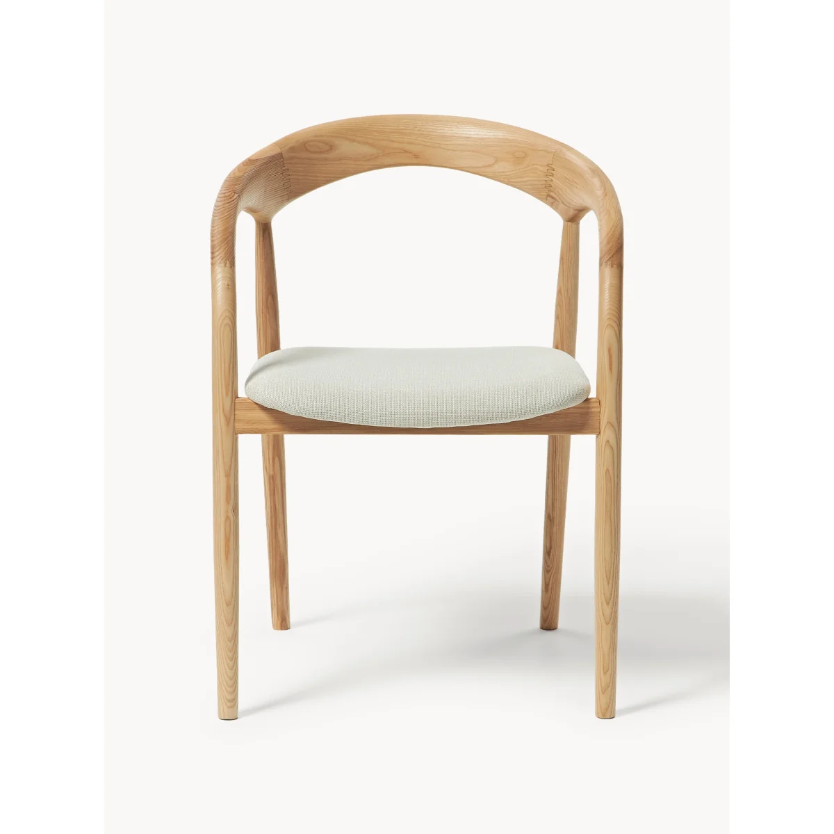 Ash Wood Dining Chair Camille with Seat Cushion – image 2