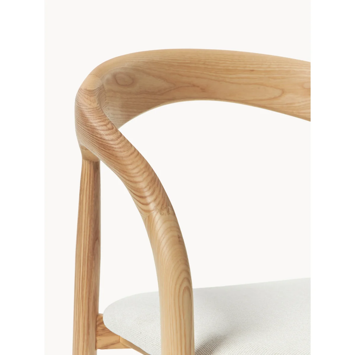 Ash Wood Dining Chair Camille with Seat Cushion – image 5