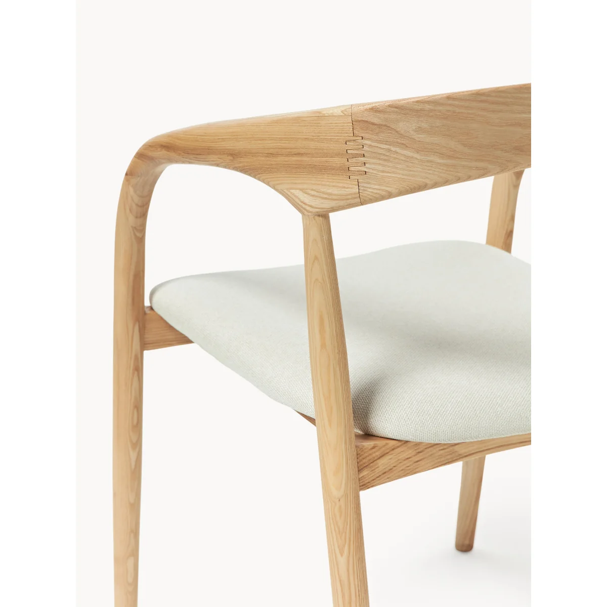 Ash Wood Dining Chair Camille with Seat Cushion – image 6