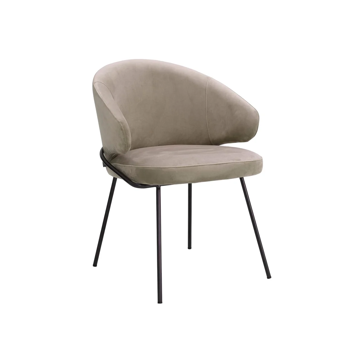 Velvet Dining Chair Kinley with Armrests – image 1