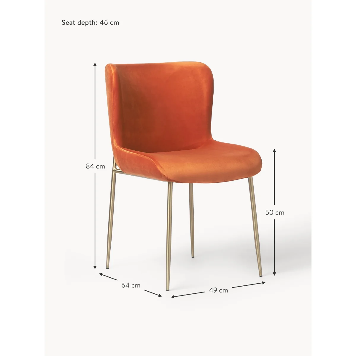 Velvet Upholstered Chair Tess – image 8