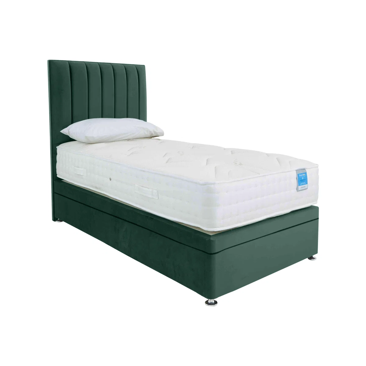 Sleep Story - Deluxe Firm Power Ottoman Divan Set - Small Single - Plush Emerald – image 1