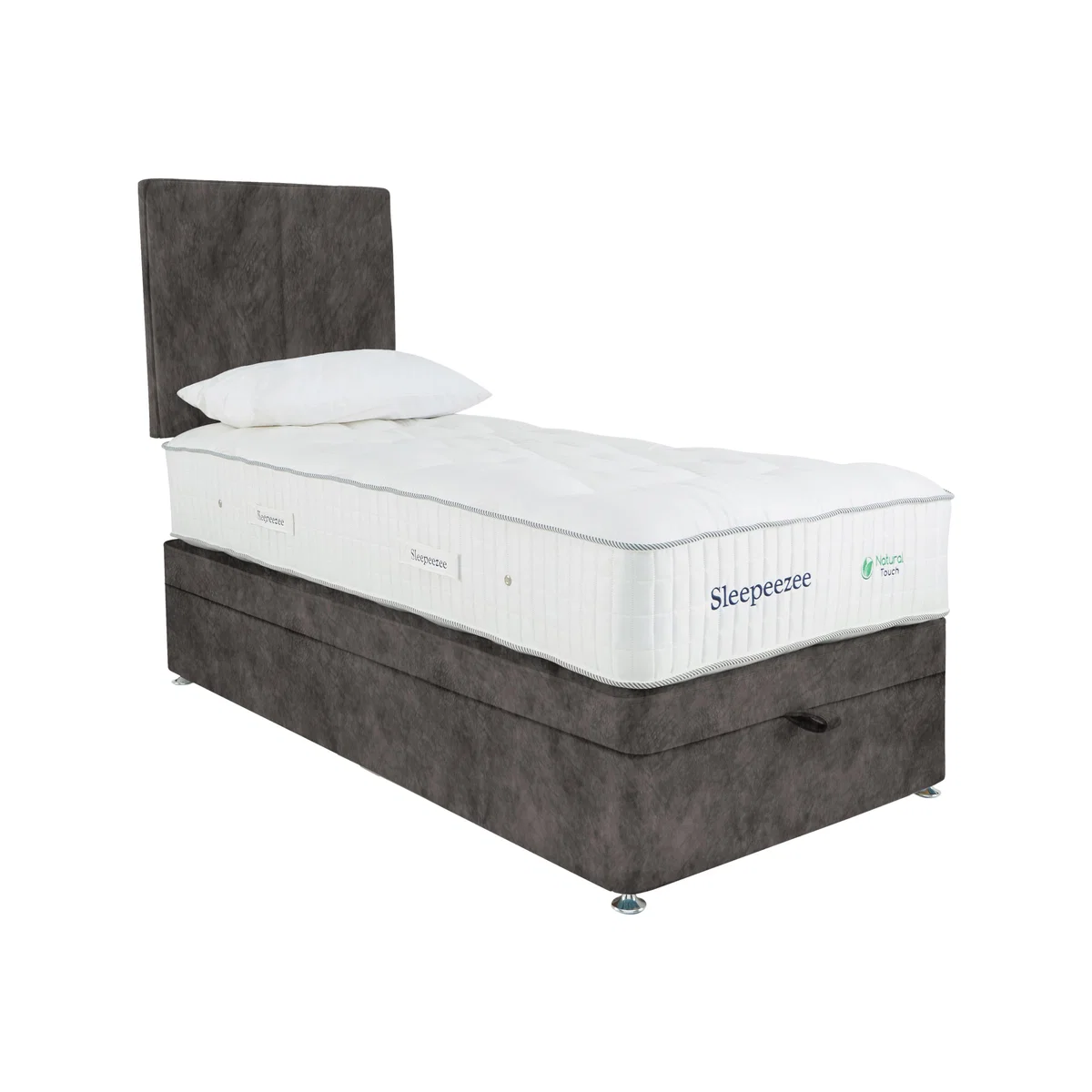 Sleepeezee - Natural Touch 3000 End Ottoman Divan Set - Single - Brown – image 1