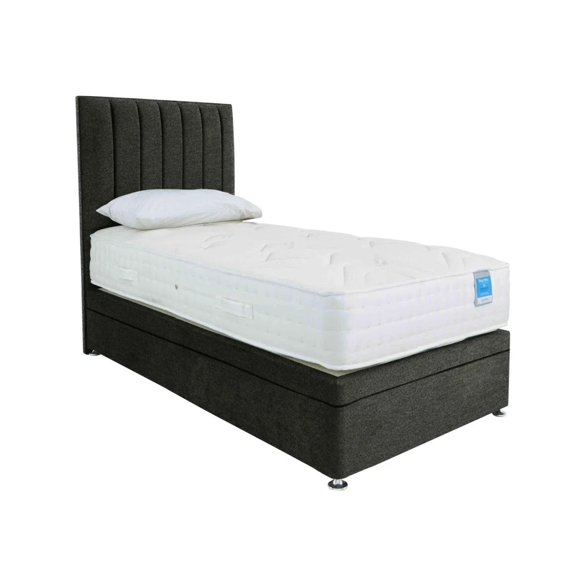 Sleep Story - Deluxe Firm Power Ottoman Divan Set - Single - Iron Tweed – image 1