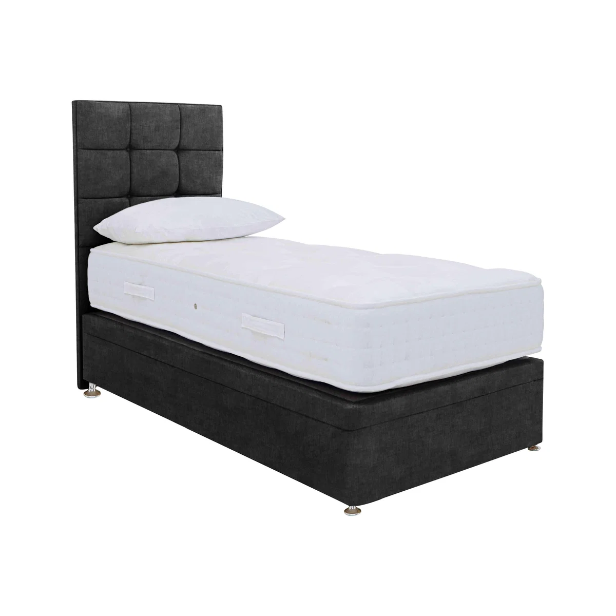 Firm Sleep 1500 Power Ottoman Divan Set - Small Single - Linoso Granite – image 1