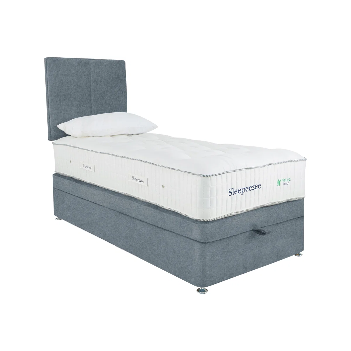 Sleepeezee - Natural Touch 3000 End Ottoman Divan Set - Single - Blue – image 1