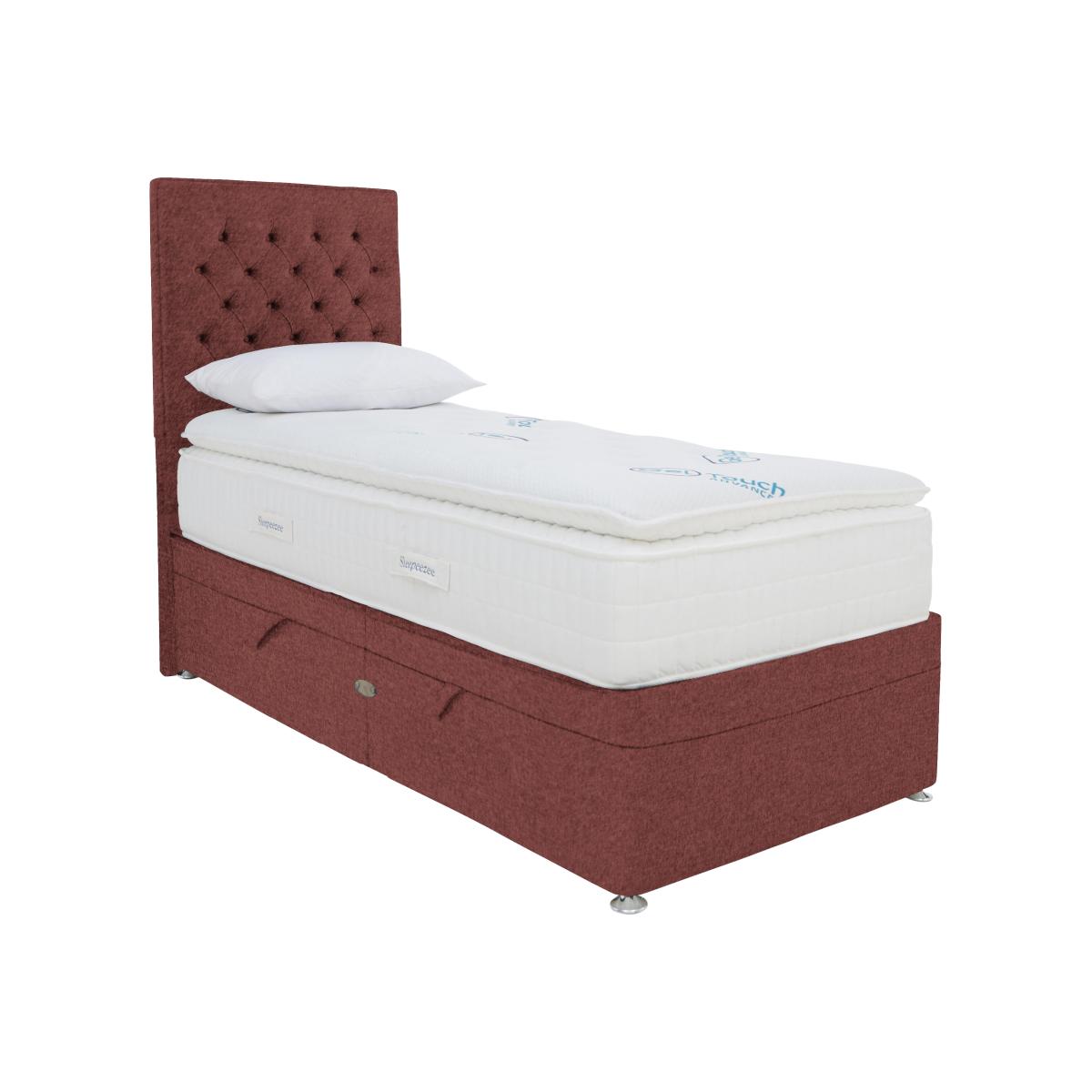 Sleepeezee - Geltouch Advanced 10000 Side-Lift Ottoman Divan Set - Single - Pink