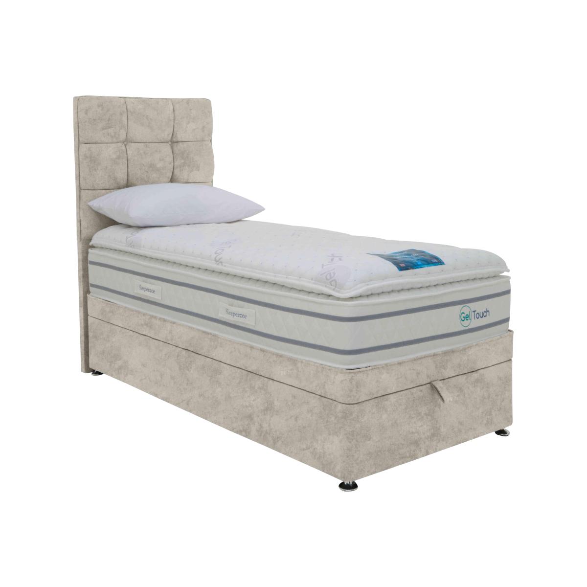 Sleepeezee - GelTouch 4000 End-lift Ottoman Divan Set - Single - Daytona Stone – image 1
