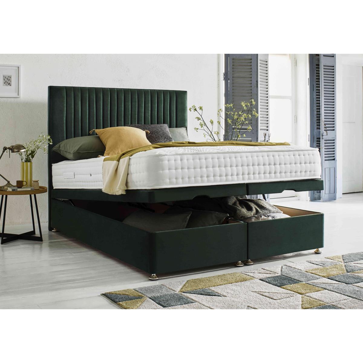 Sleep Story - Firm Gel Manual End Ottoman Divan Set - Small Single - Plush Corn – image 2