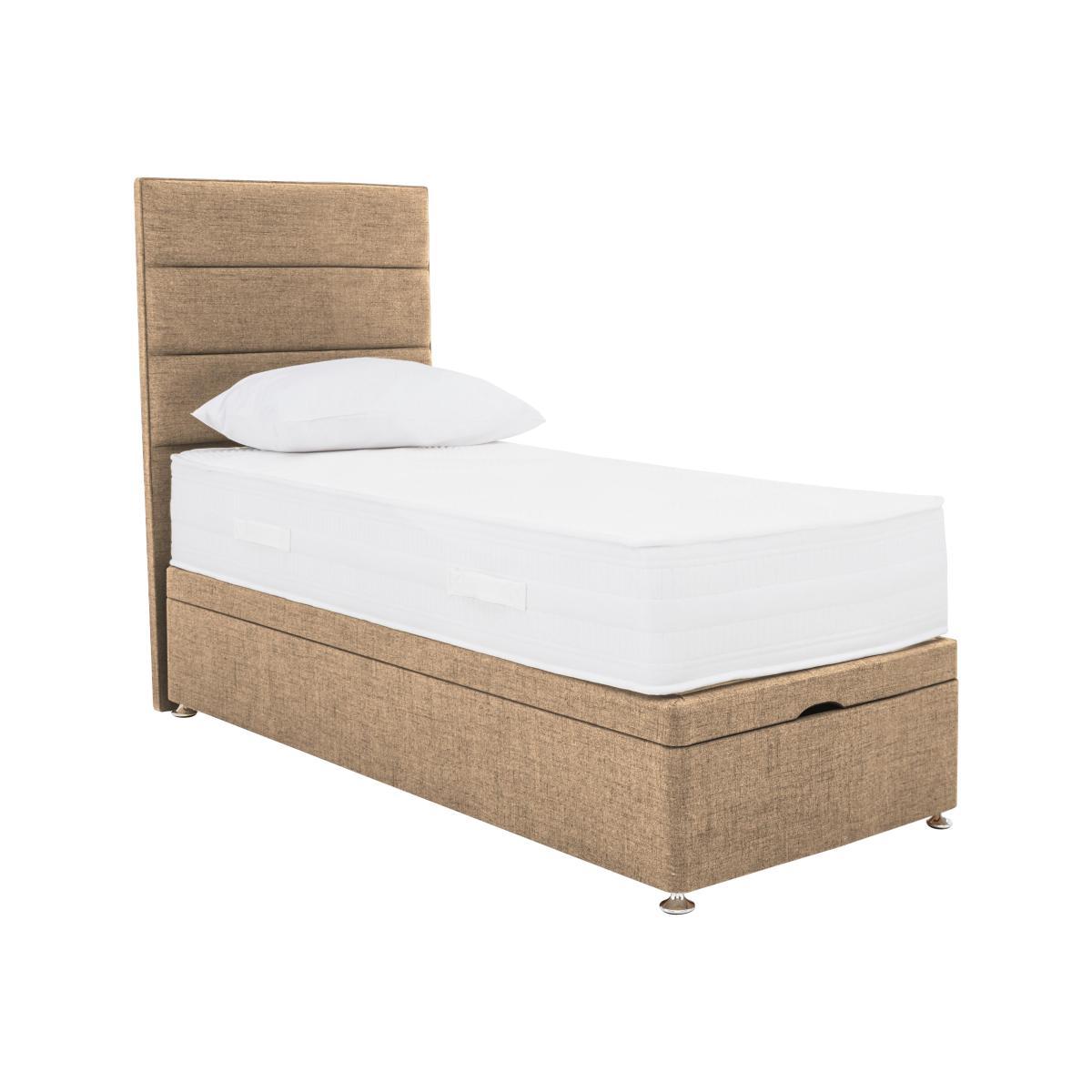 Sleep Story - Hybrid 2000 End Lift Ottoman - Single - Brown