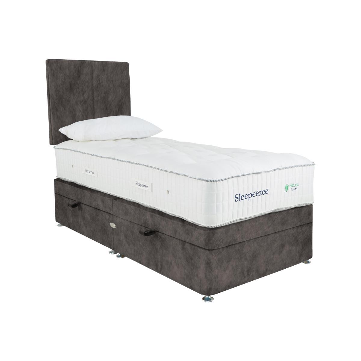 Sleepeezee - Natural Touch 3000 Side Ottoman Divan Set - Single - Brown – image 1
