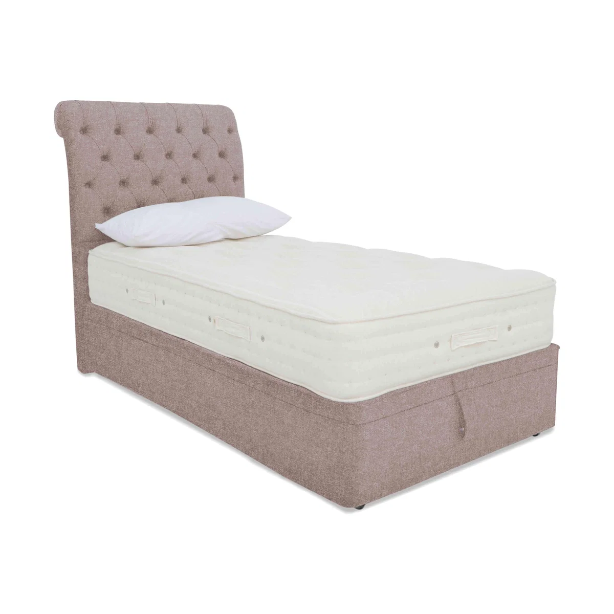 Hypnos - Luxury Firm 3 Ottoman Divan Set - Single - Tweed Rose