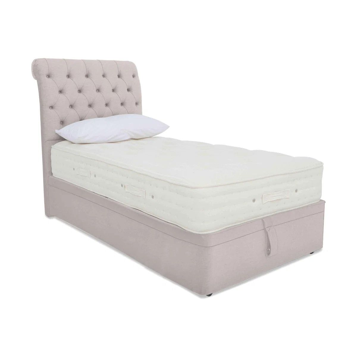 Hypnos - Luxury Firm 3 Ottoman Divan Set - Single - Misty Moonstone