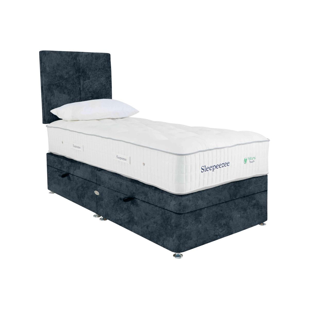 Sleepeezee - Natural Touch 3000 Side Ottoman Divan Set - Single - Daytona Ocean – image 1