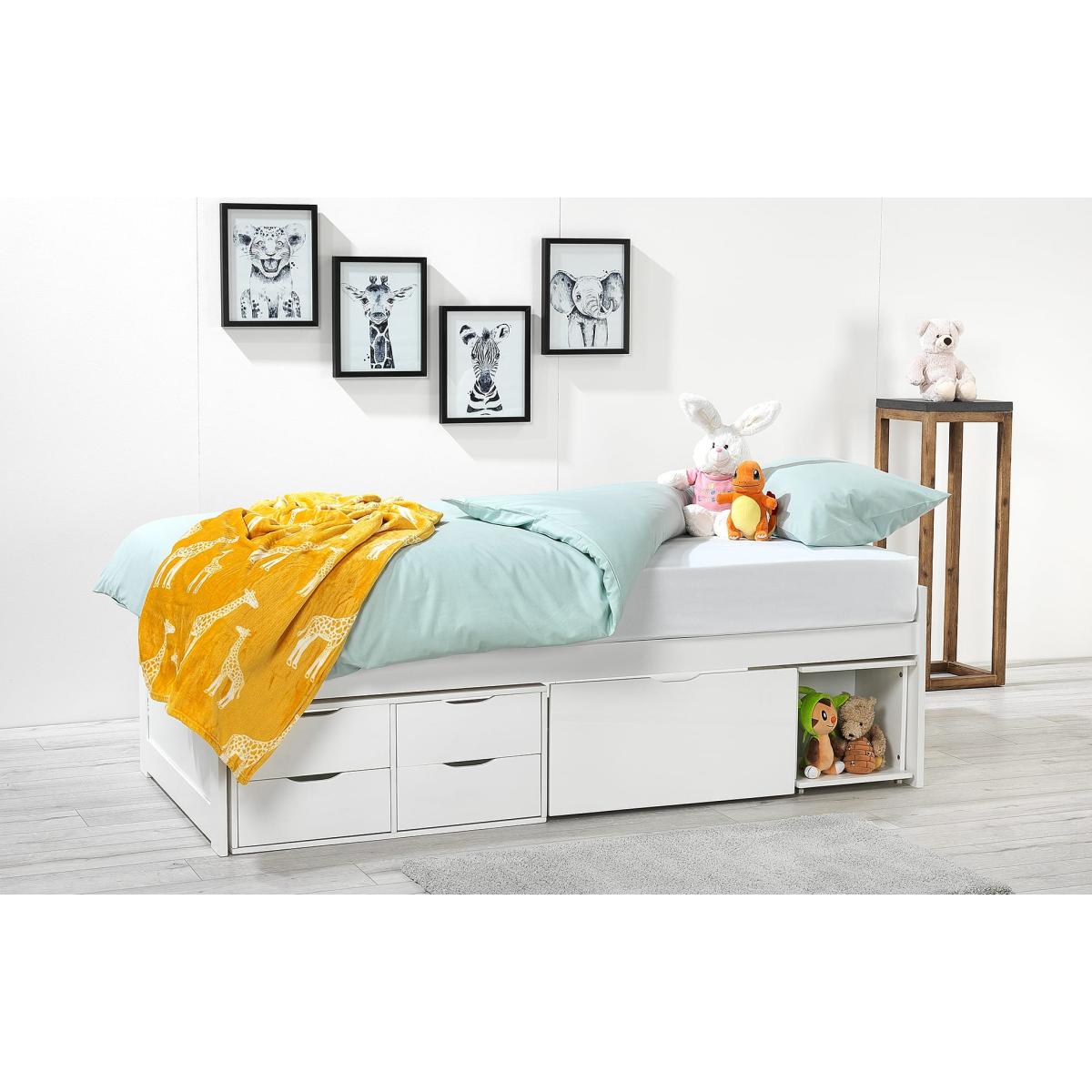 Franklin Single Bed with Mattress - White – image 2