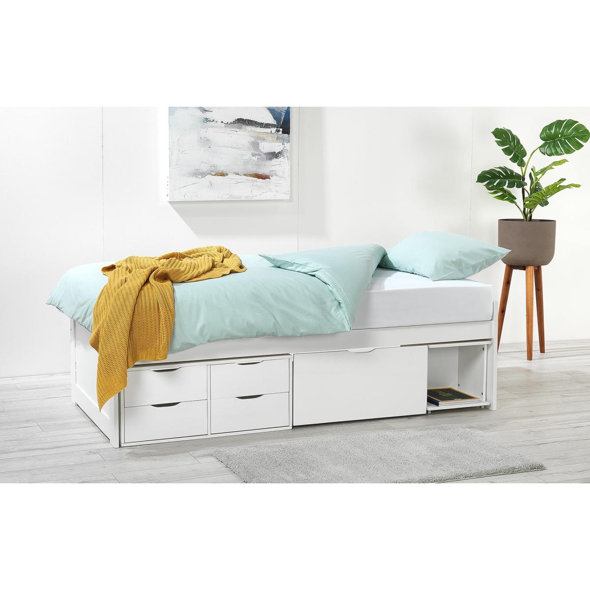 Franklin Single Bed with Mattress - White – image 1