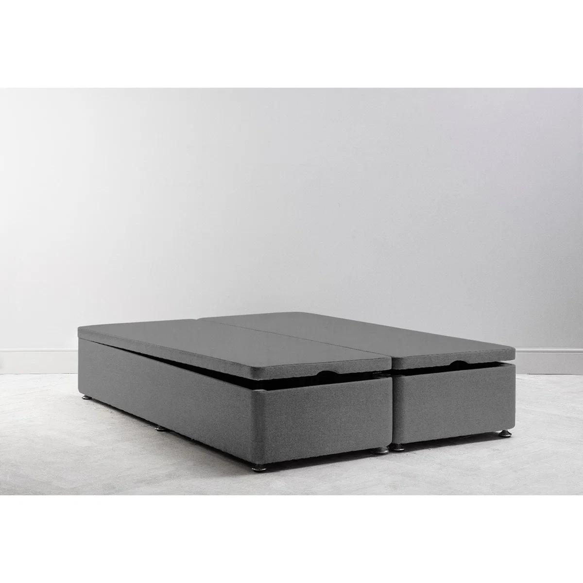 Desmond 3' Single Size Storage Divan in Proper Grey – image 1