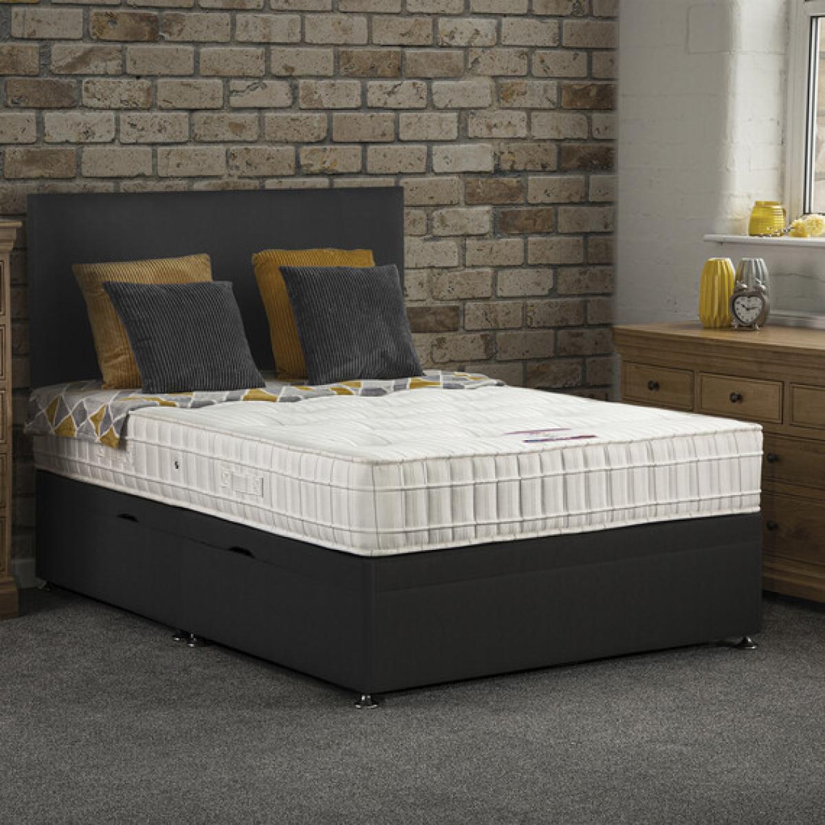 Bideford Side Lift Ottoman Bed - Black / Single