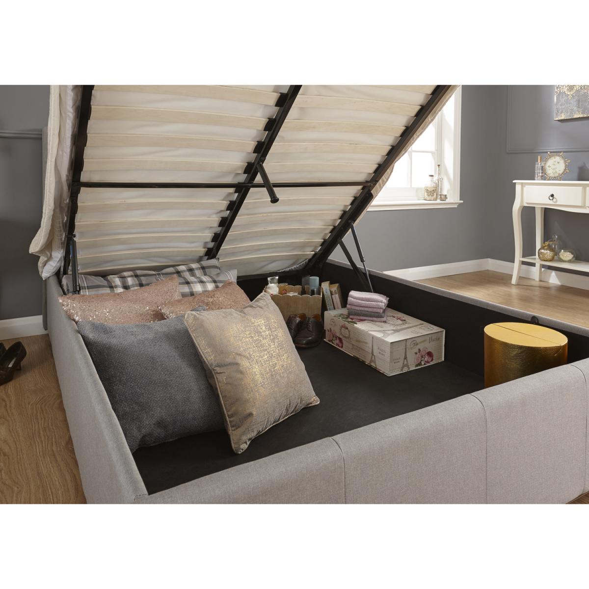 Regal Storage Ottoman Bed Frame - Grey / Single – image 13